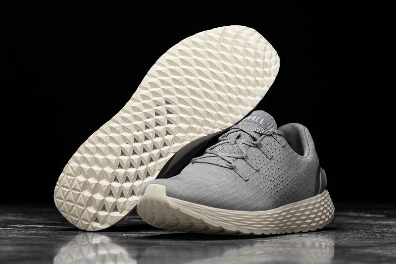 Nobull Cloud Ivory Ripstop Runner Men's Running Shoes Grey | USA R1086V